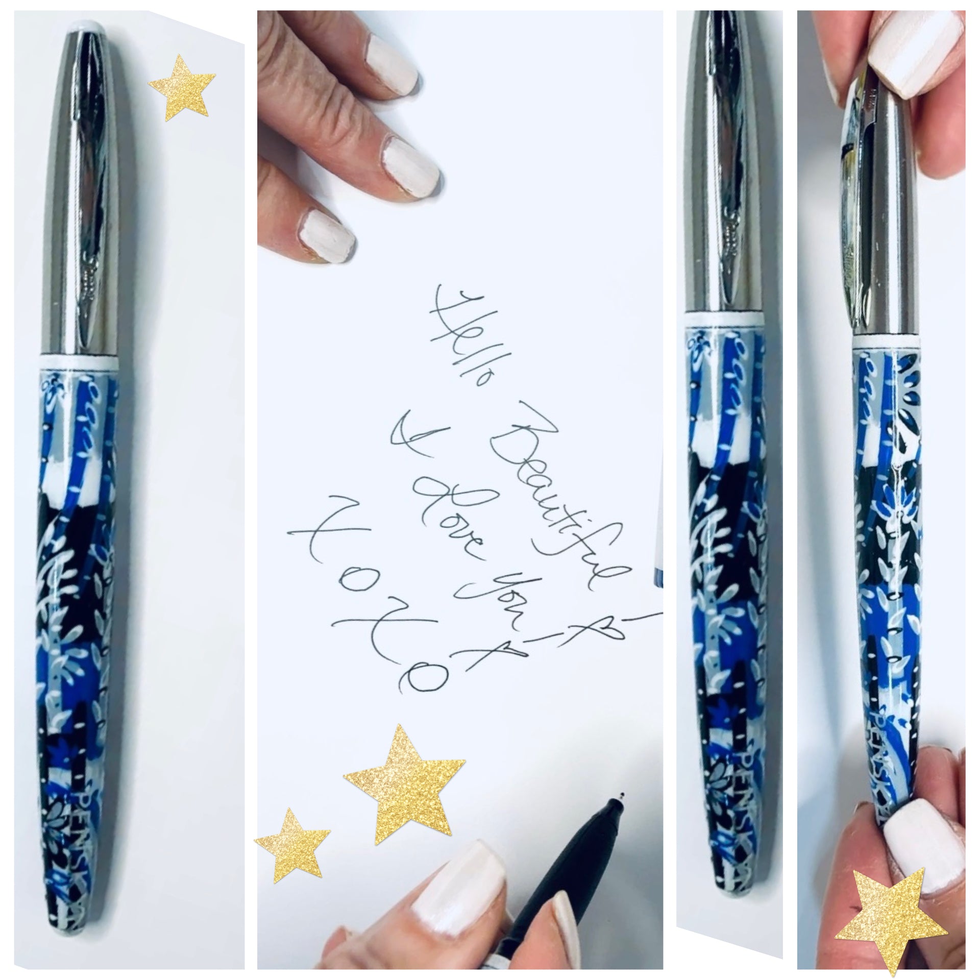 Sapphire Shoreline Hand-Painted Luxury Pen