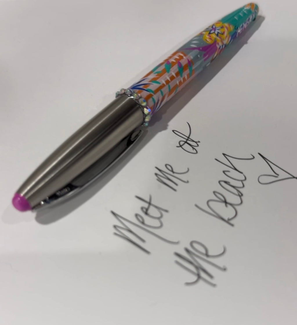 The Tropicana: Hand-Painted Luxury Stainless Steel Sturdy Pen