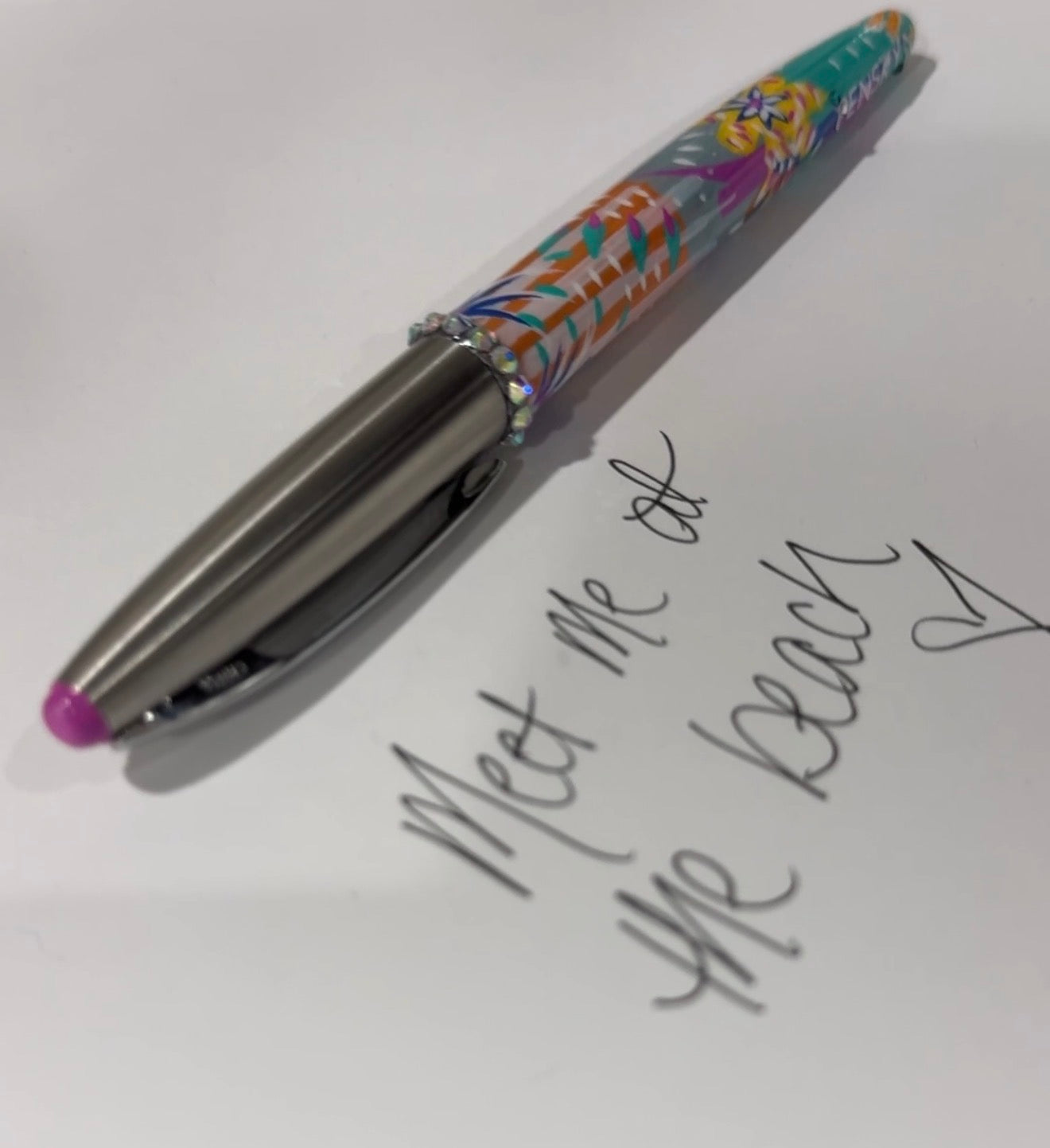 The Tropicana: Hand-Painted Luxury Stainless Steel Sturdy Pen
