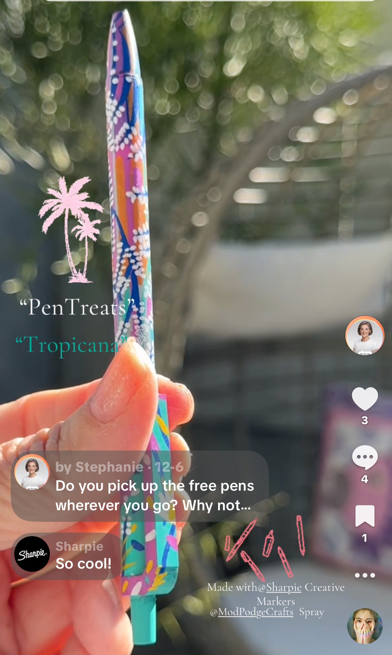 The Tropicana Royale: Hand-Painted Luxury Stainless Steel Sturdy Pen