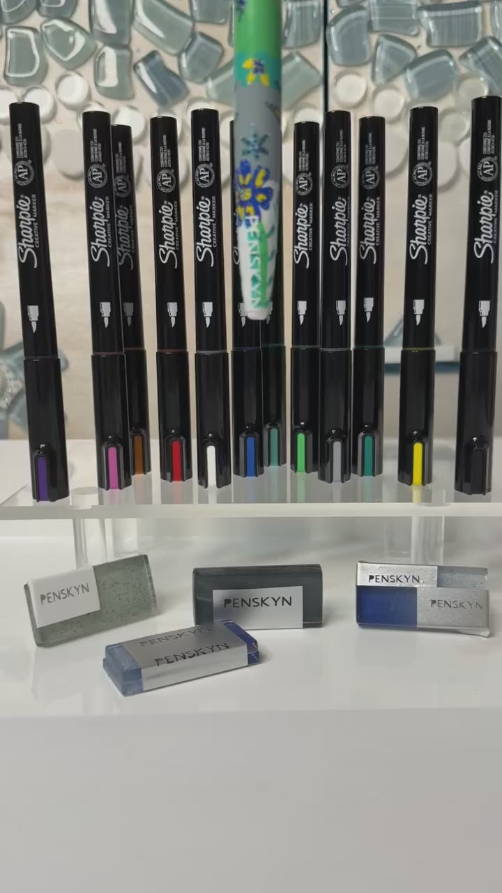 Blue Velvet Blossom Hand Painted Luxury Pen