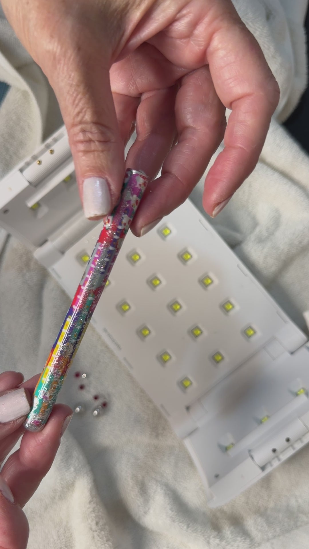 Silver Glitter ASMR Wand